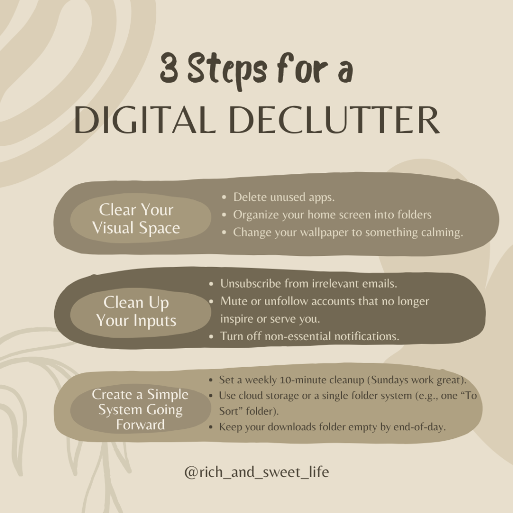 3 steps to digital declutter to prepare your heart and home for the end of the year
